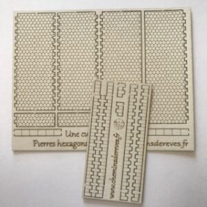 Culée de pont simple en pierres hexagonales