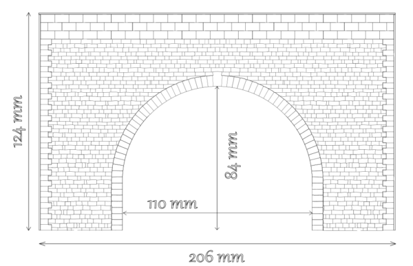 Entrée de tunnel pied droit double voie moellons large – Image 2