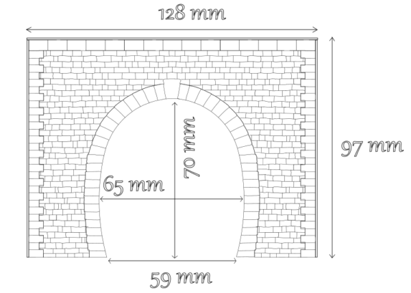 Entrée de tunnel simple voie moellons mince – Image 2