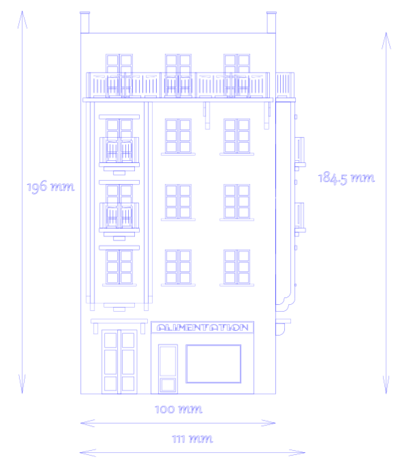 Immeuble 4 étages années 50-60 "Le FALAYET" d'angle – Image 2